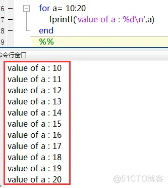 MATLAB 的循环语句_for循环_03